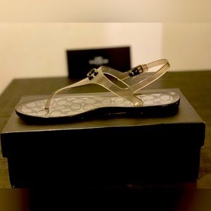 COACH Natalee Jelly Sandals - Black